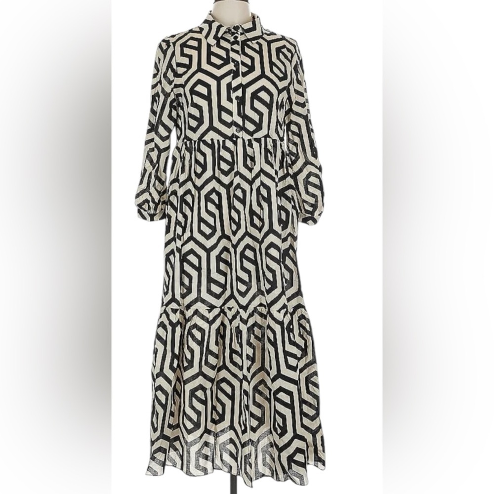 Zara Geometric Print Shirt Dress-NWT